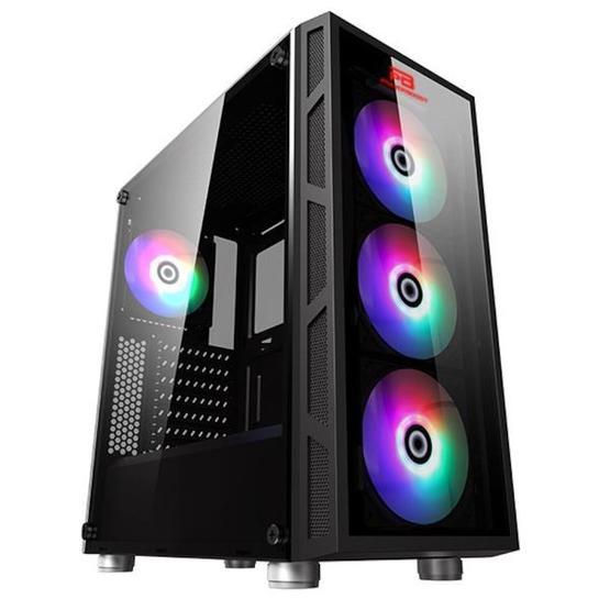 Power Boost VK-G2052S-650 650W 80+ USB 3.0 Tempered Glass LED Rgb Rainbow Fan Siyah ATX Kasa