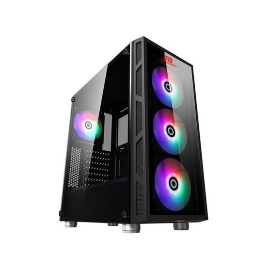 Power Boost VK-G2052S-650 650W 80+ USB 3.0 Tempered Glass LED Rgb Rainbow Fan Siyah ATX Kasa