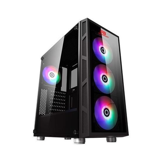 Power Boost VK-G2052S-650 650W 80+ USB 3.0 Tempered Glass LED Rgb Rainbow Fan Siyah ATX Kasa