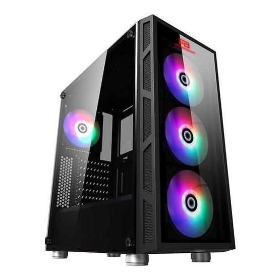 Power Boost VK-G2052S-650 650W 80+ USB 3.0 Tempered Glass LED Rgb Rainbow Fan Siyah ATX Kasa