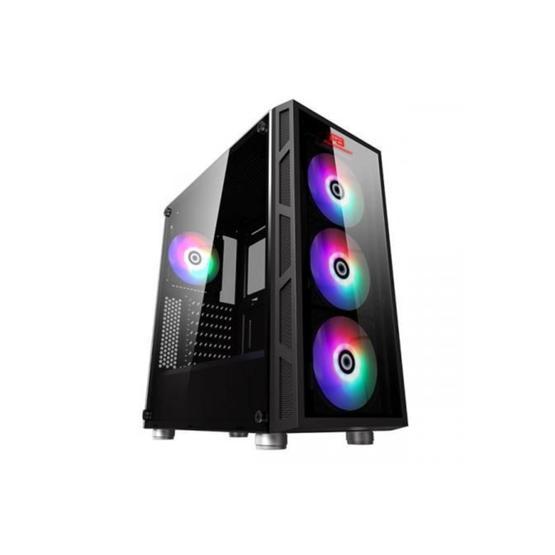 Power Boost VK-G2052S-650 650W 80+ USB 3.0 Tempered Glass LED Rgb Rainbow Fan Siyah ATX Kasa