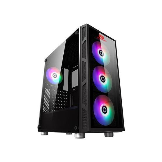 Power Boost VK-G2052S-650 650W 80+ USB 3.0 Tempered Glass LED Rgb Rainbow Fan Siyah ATX Kasa