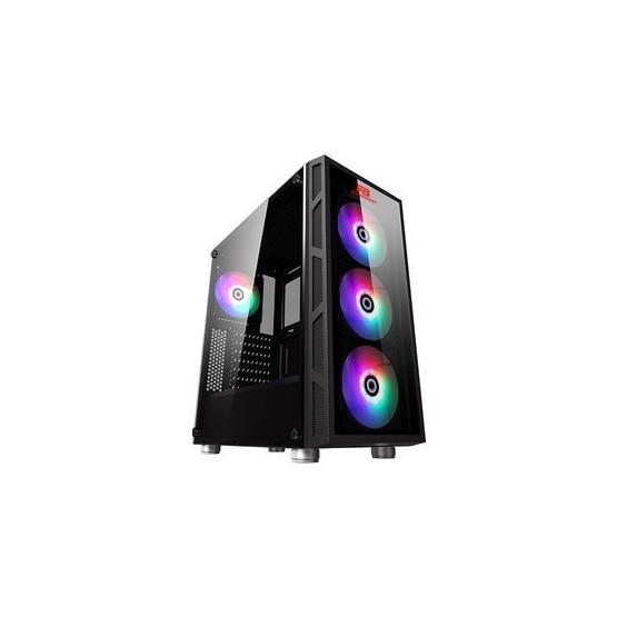 Power Boost VK-G2052S-650 650W 80+ USB 3.0 Tempered Glass LED Rgb Rainbow Fan Siyah ATX Kasa