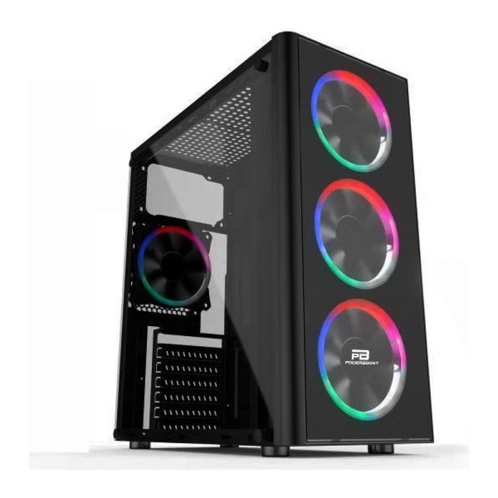 Power Boost VK-G2080C USB 3.0 ATX Acrylic Single Ring Rainbow Fan Siyah Kasa (PSU Yok) (JBST-VKG2080C) PC Kasaları Fiyatı