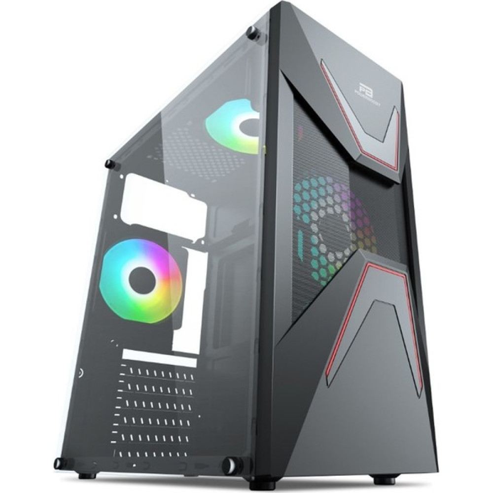 Power Boost VK-G3621C USB 3.0 ATX, ABS Mesh panel, Fixed Rainbow Fan, Siyah Kasa (PSU Yok) (JBST-VKG3621C) PC Kasaları Fiyatı
