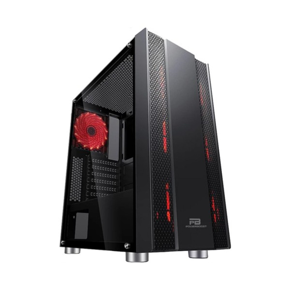 Power Boost VKG3403S 650W 80+ Mesh Panel Siyah Usb3.0 Kırmızı LED Fan Mid Tower Gaming Kasa PC Kasaları Fiyatı