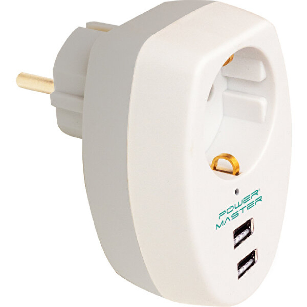 Power Master PM-4911 2 Usbli Korumalı Priz - Beyaz Prizler Fiyatı