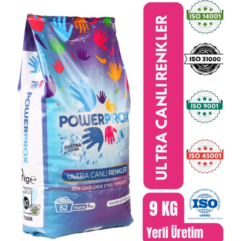 Power Prox Ultra Canlı Renkler Toz Çamaşır Deterjan 9 kg Renkliler Için Çamaşır Deterjanı Fiyatı