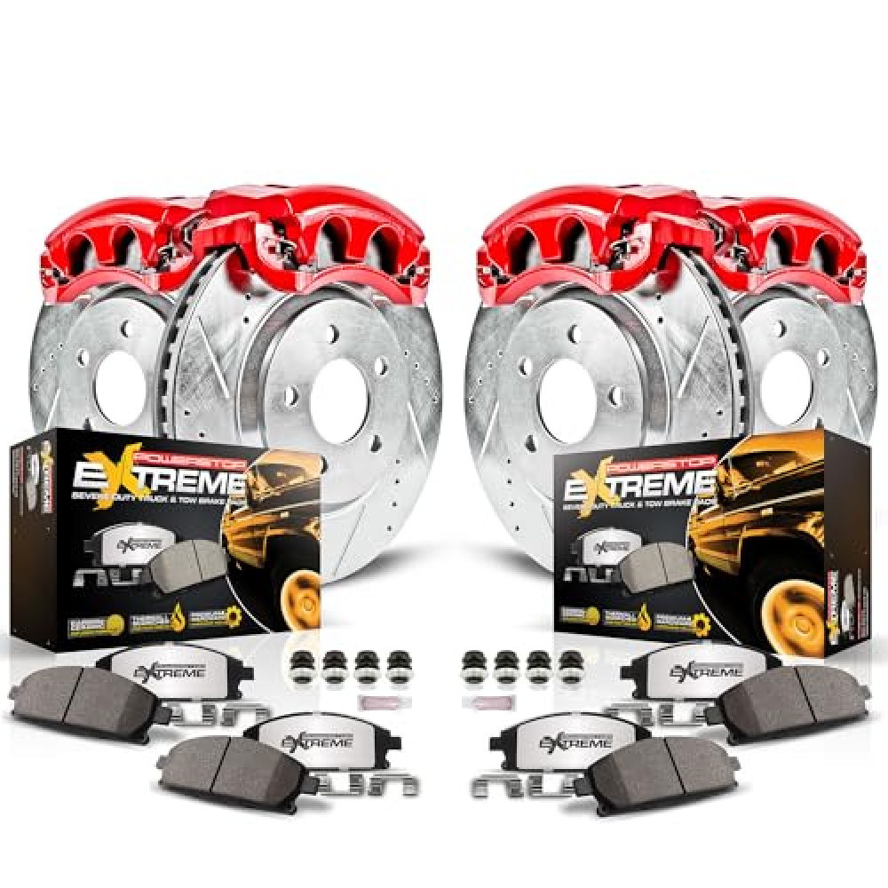 Power Stop KC2443-36 Front & Rear Z36 Truck and Tow Brake Kit with Calipers For Nissan Armada 2005, Nissan Pathfinder Armada 2004, Nissan TITAN 2004-2005 [Model Specific]