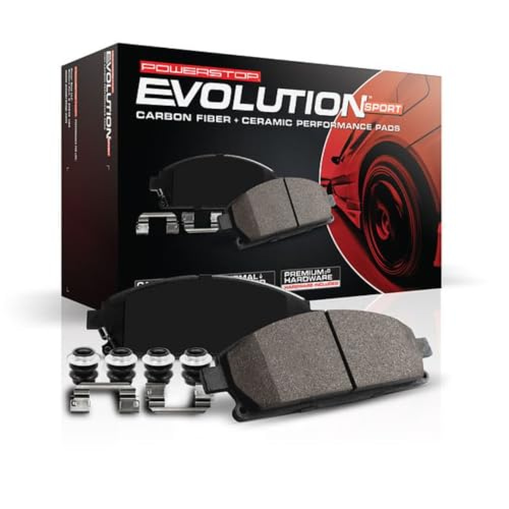 Power Stop Z23-1451 Rear Z23 Evolution Sport Carbon Fiber Infused Ceramic Brake Pads with Hardware For Acura TSX 2011-2014, Honda Accord 2011-2017 [Model Specific]