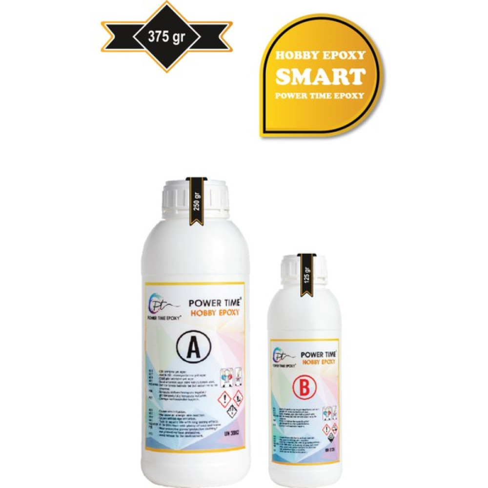 Power Time Epoxy Hobby Epoxy Smart/ Hobi Epoksi Reçine Şeffaf Ince Döküm - 375 gr Sanatsal Malzemeler Fiyatı