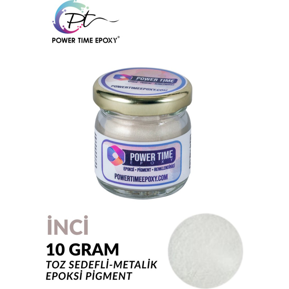 Power Time Epoxy Sedefli Metalik Toz Pigment Boya Epoksi Için 10 gr - İnci Diğer Fiyatı