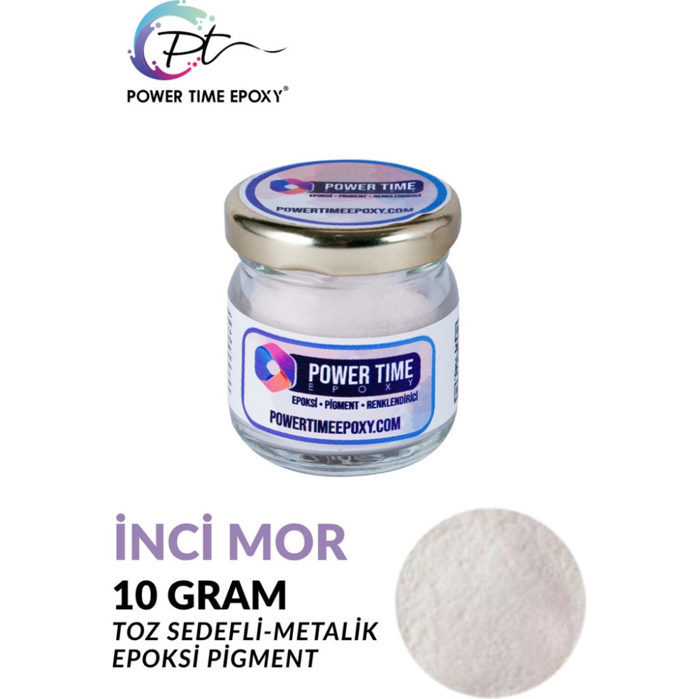 Power Time Epoxy Sedefli Metalik Toz Pigment Boya Epoksi Için 10 gr - İnci Mor Diğer Fiyatı