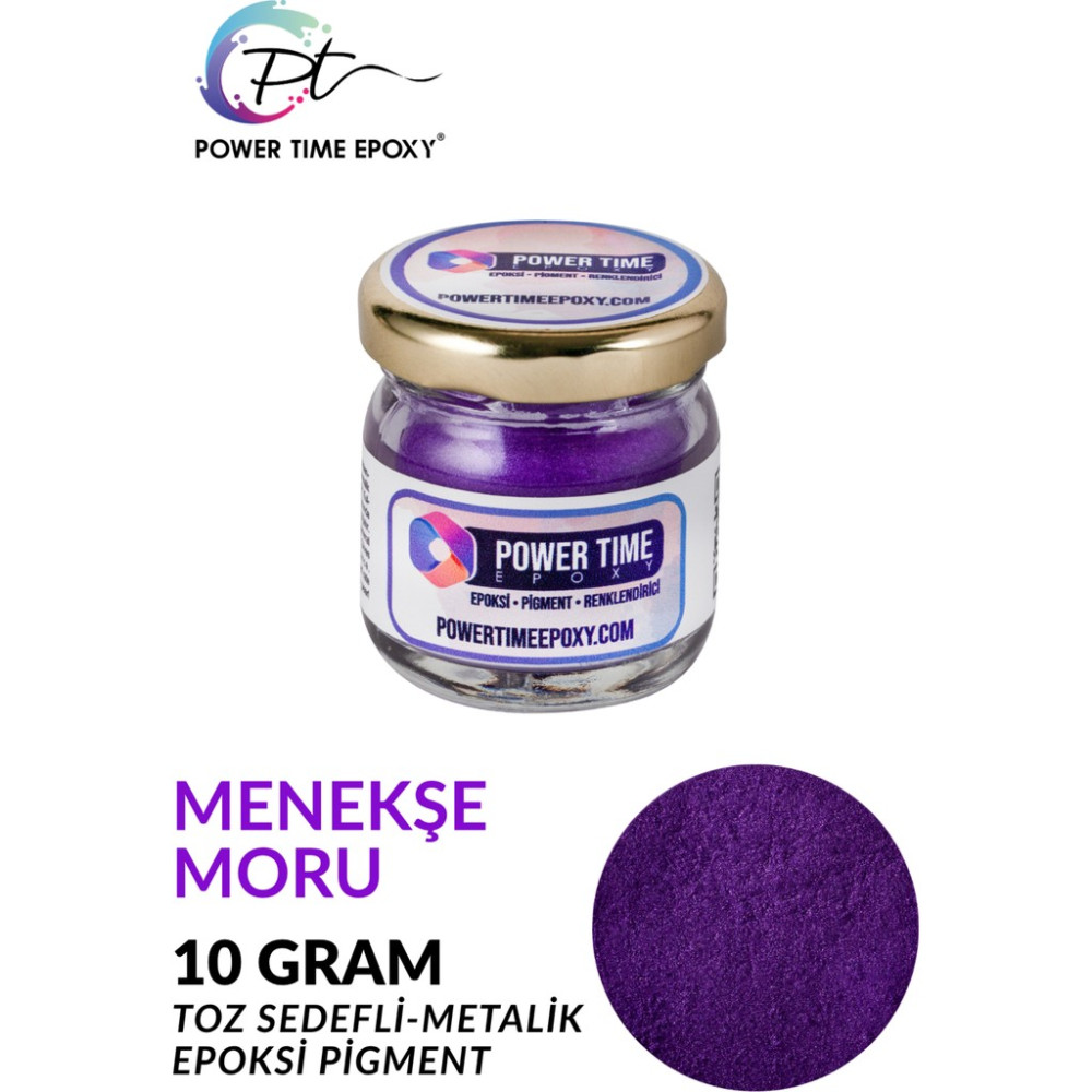 Power Time Epoxy Sedefli Metalik Toz Pigment Boya Epoksi Için 10 gr - Menekşe Diğer Fiyatı