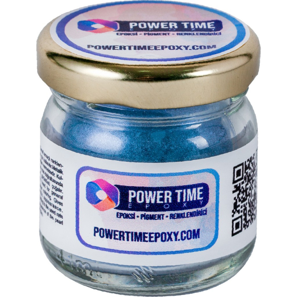 Power Time Epoxy Sedefli Metalik Toz Pigment Boya Epoksi Için 10 gr - Okyanus Mavisi Diğer Fiyatı