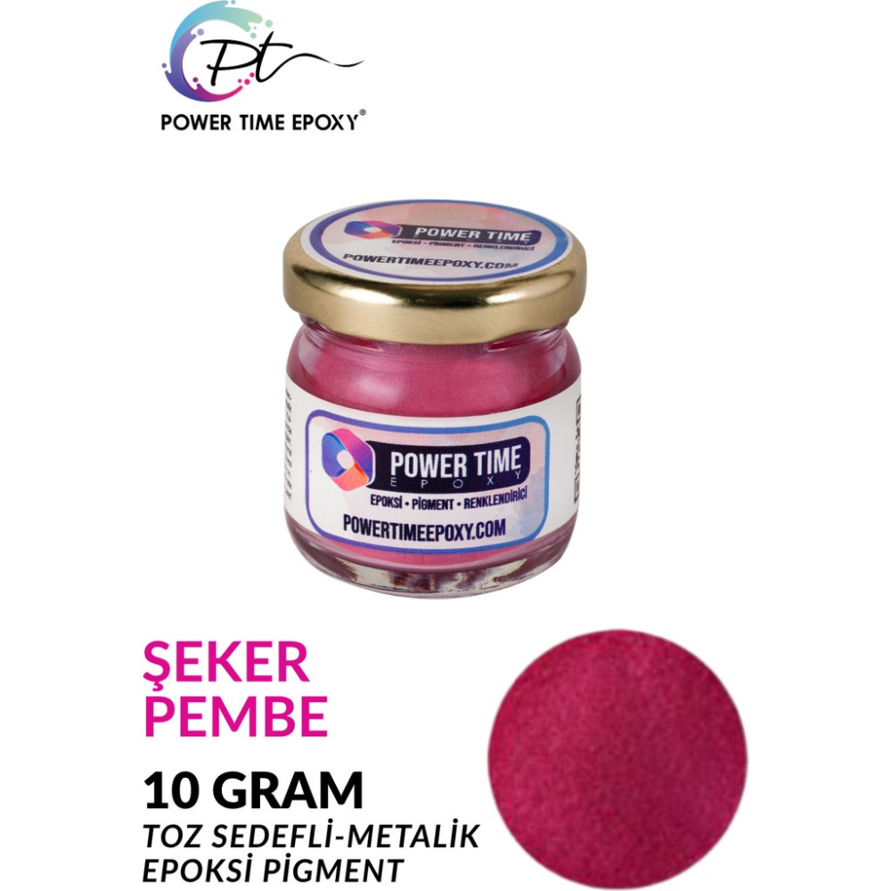 Power Time Epoxy Sedefli Metalik Toz Pigment Boya Epoksi Için 10 gr - Şeker Pembe Diğer Fiyatı