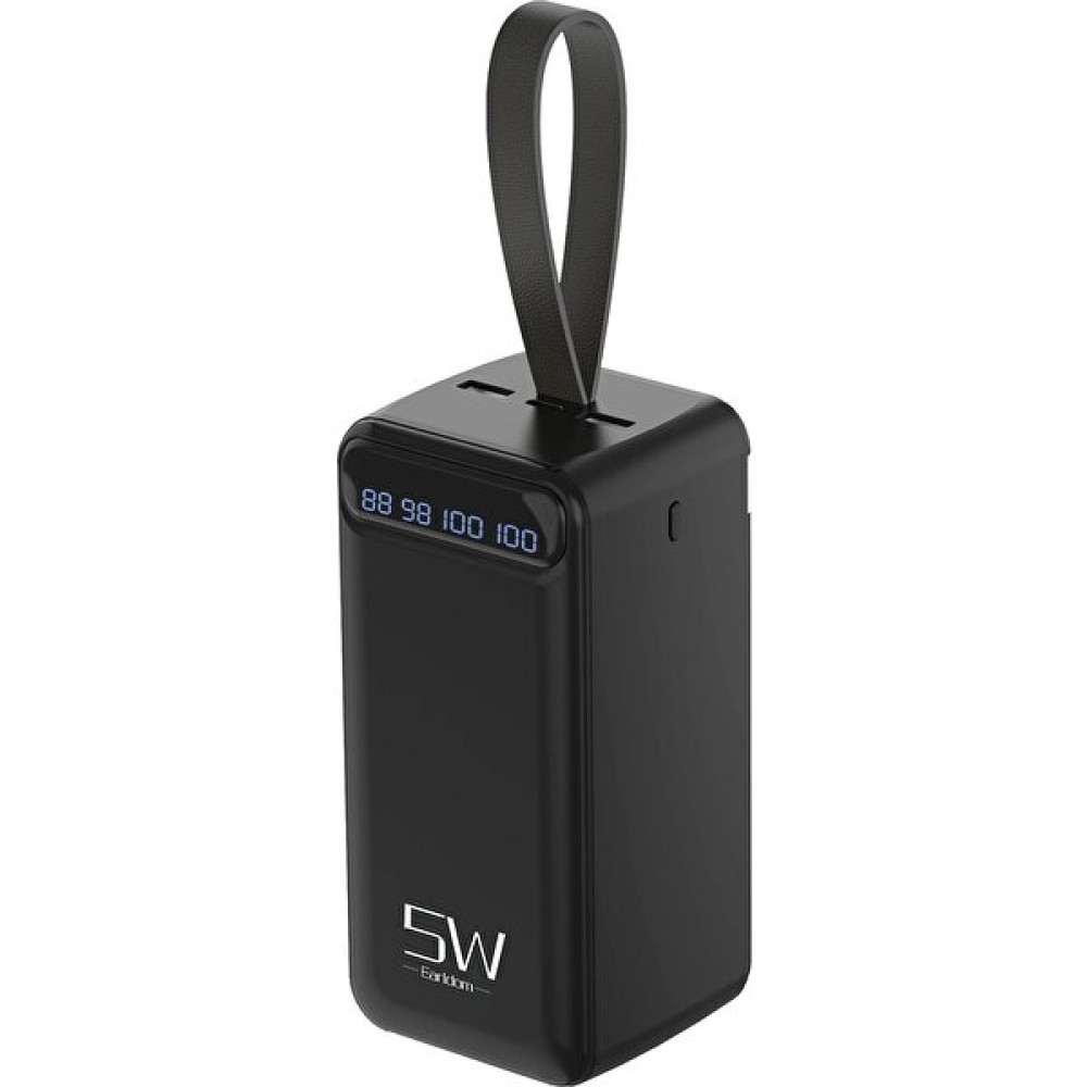 Powerbank Hızlı Şarj Dijital Göstergeli 50.000 mAh Lityum Batarya PD Hızlı Şarj (Earldom Lisanlı) PB58 - Siyah Taşınabilir Şarj Cihazı - Powerbank Fiyatı