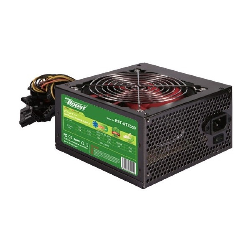 PowerBoost BST-ATX350R 350w 12cm Kırmızı fFnlı ATX Power Supply Power Supply Fiyatı