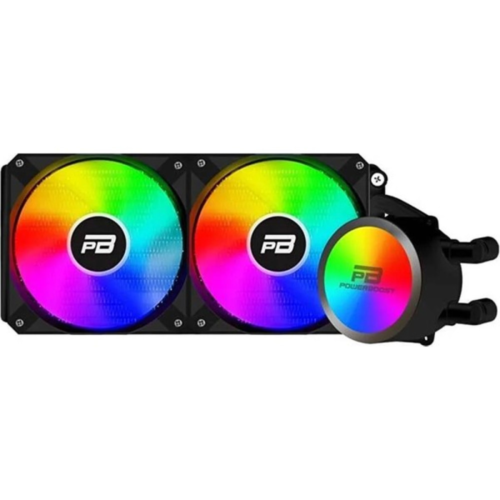 Powerboost Noble 240 Rainbow Fanlı 240MM (LGA1700-AM4-AM5) Uyumlu Sıvı Soğutma Sistemi (Siyah Soğutucular Fiyatı