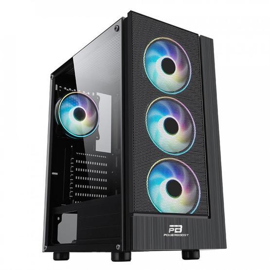 PowerBoost VK-P3301B 500W ATX USB 3.0 Mesh Fixed LED Fan Siyah Bilgisayar Kasası