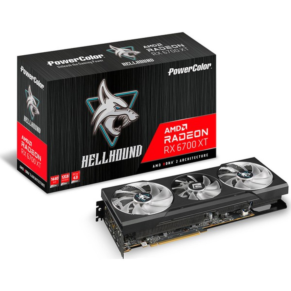 Powercolor Hellhound AMD Radeon RX 6700 XT 12GB GDDR6 PCI-Express 4.0 Ekran Kartı (AXRX 6700XT 12GBD6-3DHL) Ekran Kartları Fiyatı
