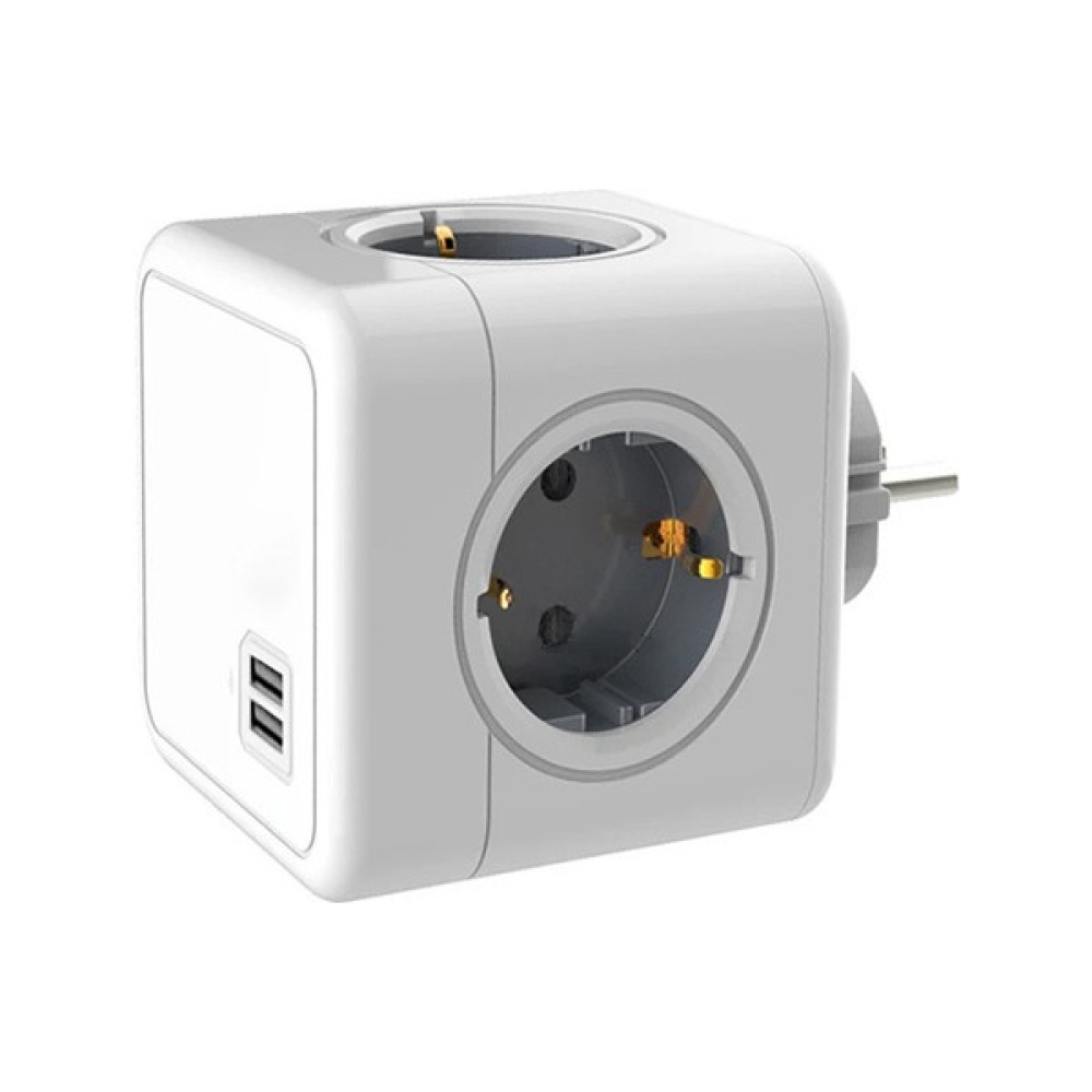 Powercube Dual USB 4 Kat Priz Dağıtıcı Ev ve Ofis İçin Çoklu Priz Prizler Fiyatı