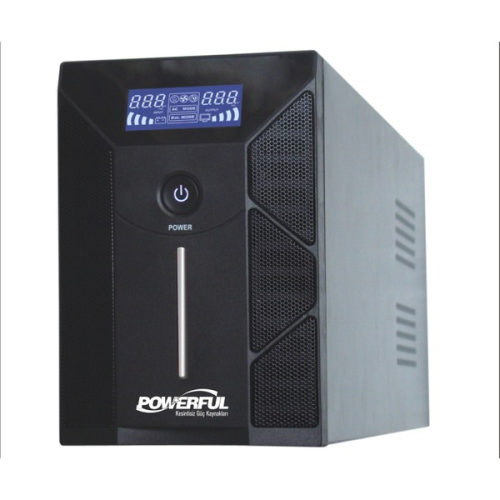 Powerful PLD-3000 3000VA 3KVA 1800W LCD Panel Line Interactive Ups Kesintisiz Güç Kaynağı (Gaming UPS) Power Supply Fiyatı