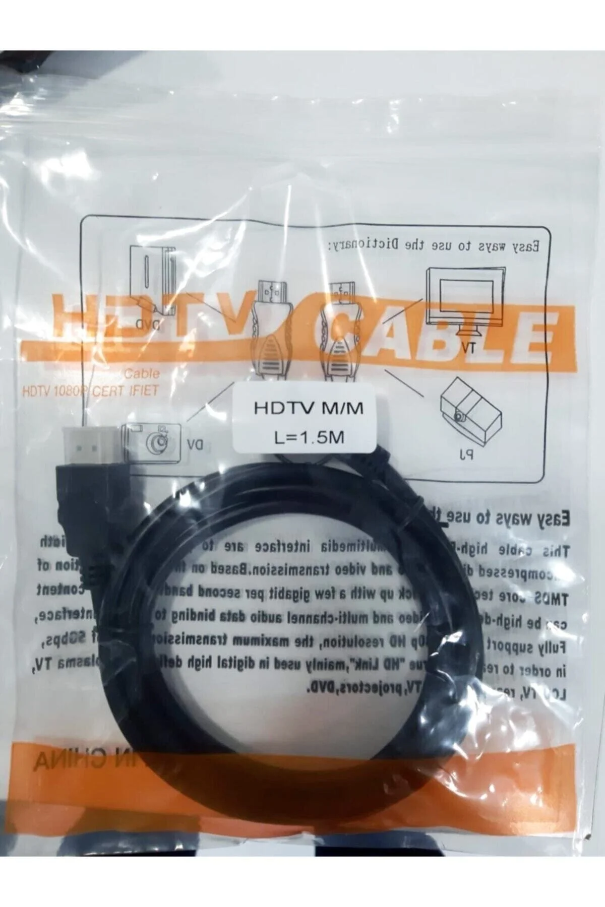 Powermaster 1.5 Metre 1.kalite 3d 4k Full Hd Hdmi Tv Uydu Alıcısı Kablosu" HDMI Kablo Fiyatı