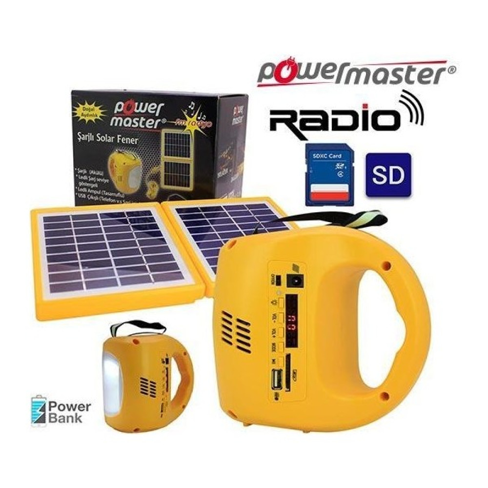 Powermaster 33400 Çift Solar Panelli Radyolu Fener Oto Boyaları Fiyatı