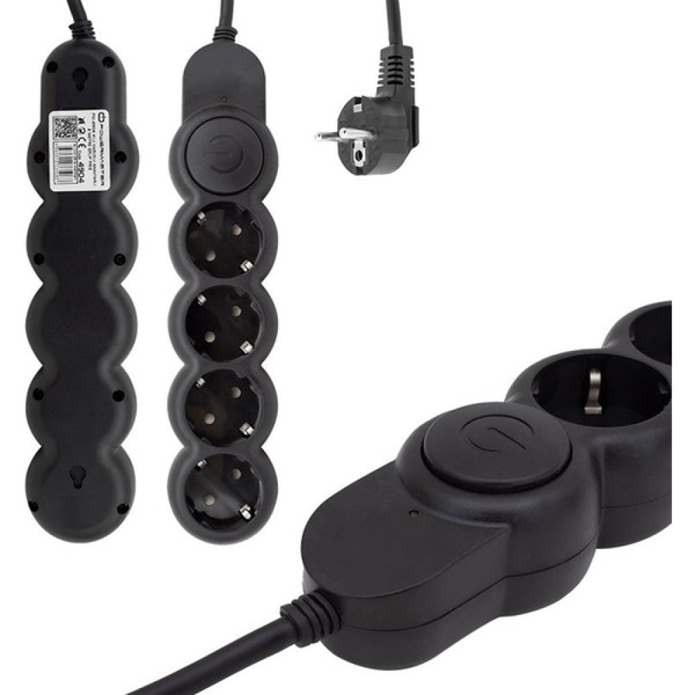 Powermaster Anahtarlı 2 Metre Kablolu 4'lü Akım Korumalı Grup Priz PM-4904 323038 TV Aksesuarları Fiyatı