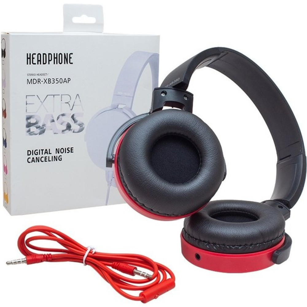 Powermaster MDR-XB350AP Kulaküstü Kulaklık Mikrofonlu Extra Bass 3.5mm Jack Girişli - Kırmızı Stüdyo ve Sahne Ekipmanları Fiyatı
