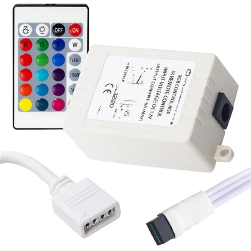 Powermaster Pm-32120 12 Volt - 6 Amper 24Lu Kumandalı Rgb Led Kontrol Devresı Dış Mekan Aydınlatma Fiyatı