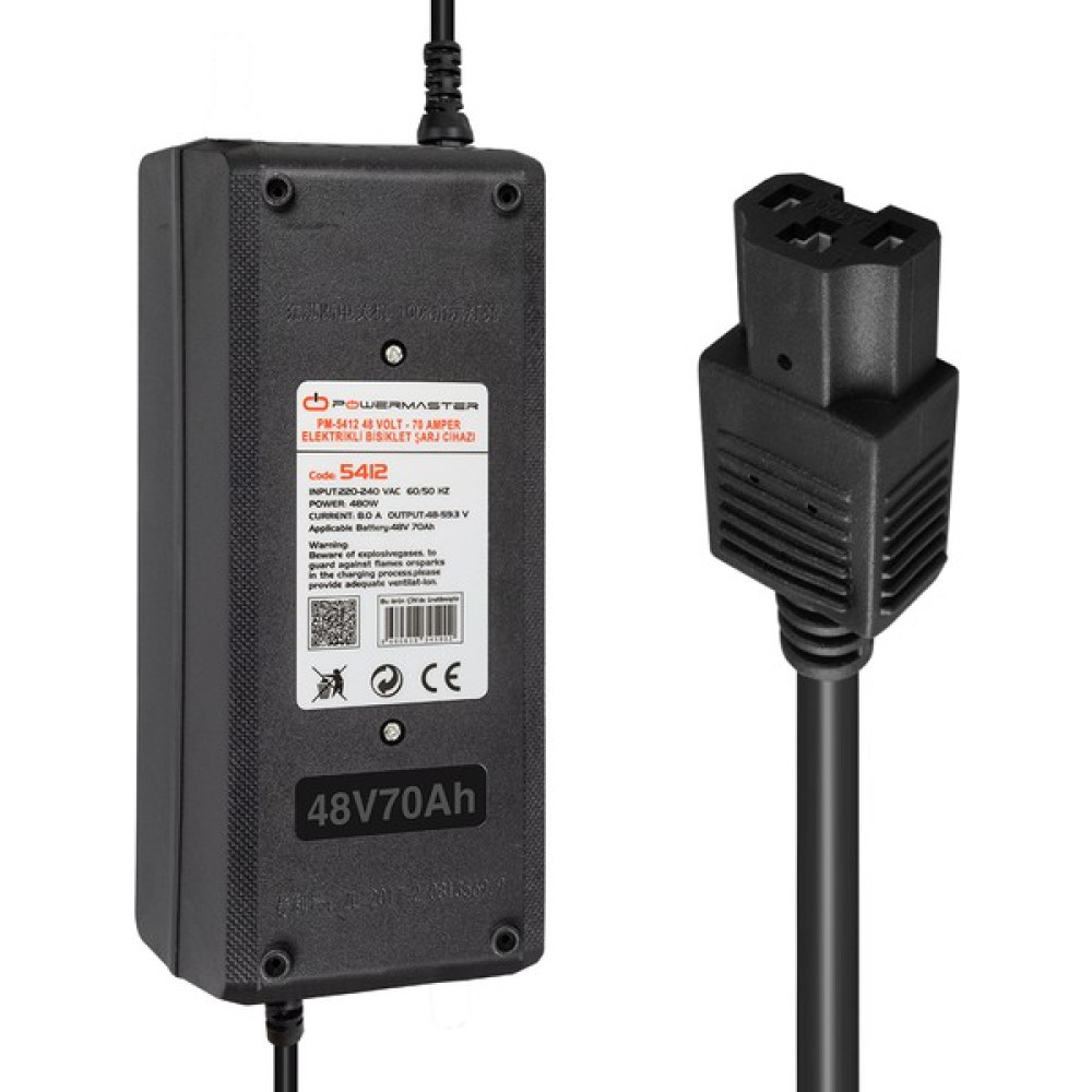 Powermaster PM-5412 48 Volt - 70 Amper Elektrikli Bisiklet Şarj Cihazı Akü Şarj Edici Fiyatı