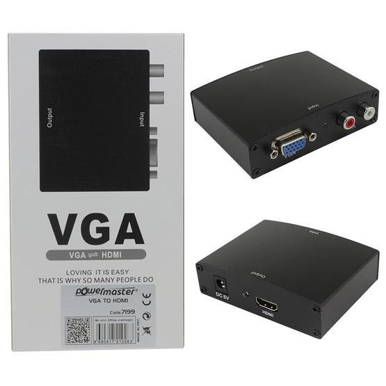 Powermaster PM-7199 Adaptörlü Vga To HDMIDönüştürücü