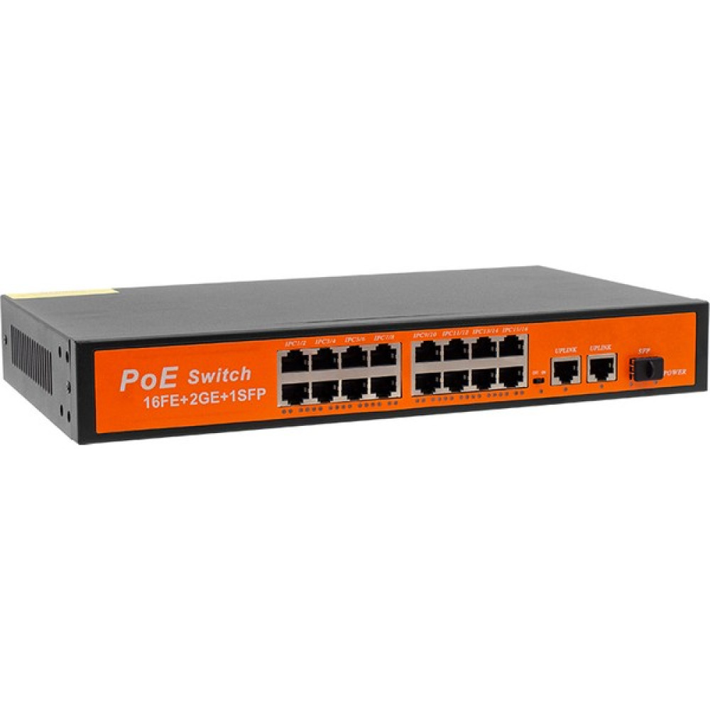 Powermaster POE16FE+2GE+1SFP 300W 10 100 1000 Mbps Gigabit Ethernet Switch Poe 16 Port Hub & Switch Fiyatı