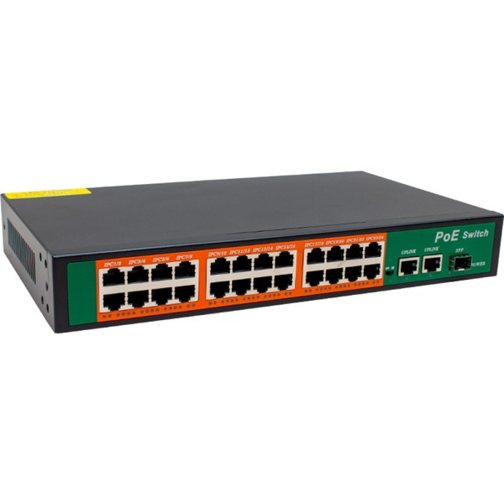 Powermaster POE24+2 300 Watt 10 100 1000 Mbps Poe Ethernet Gigabit Switch 24 Port Kolay Kurulum Hub & Switch Fiyatı