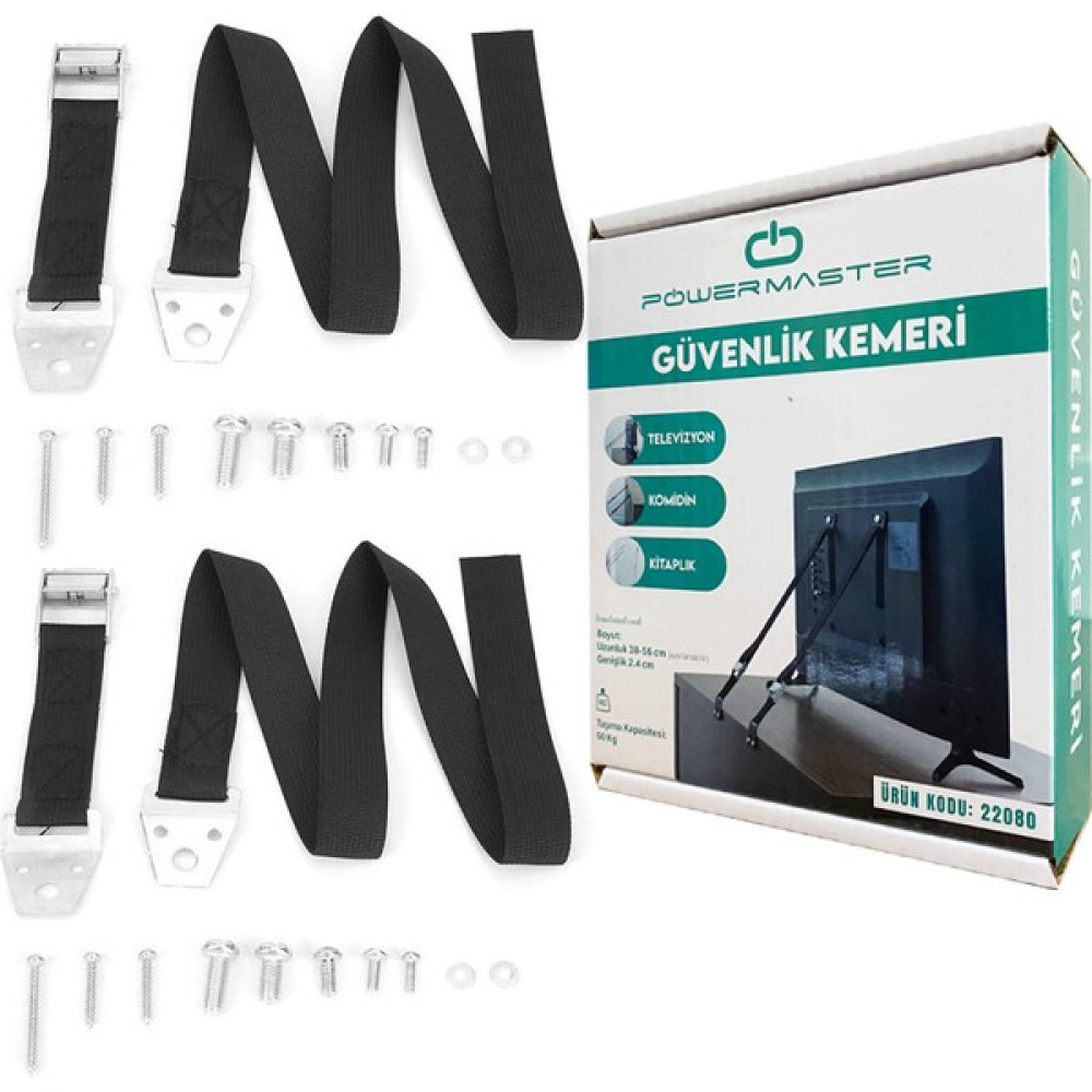 Powermaster PWR-22080 15 - 75 LCD Güvenlik Kemeri (Lcd ve Bebek Güvenlik Kemeri) TV Aksesuarları Fiyatı