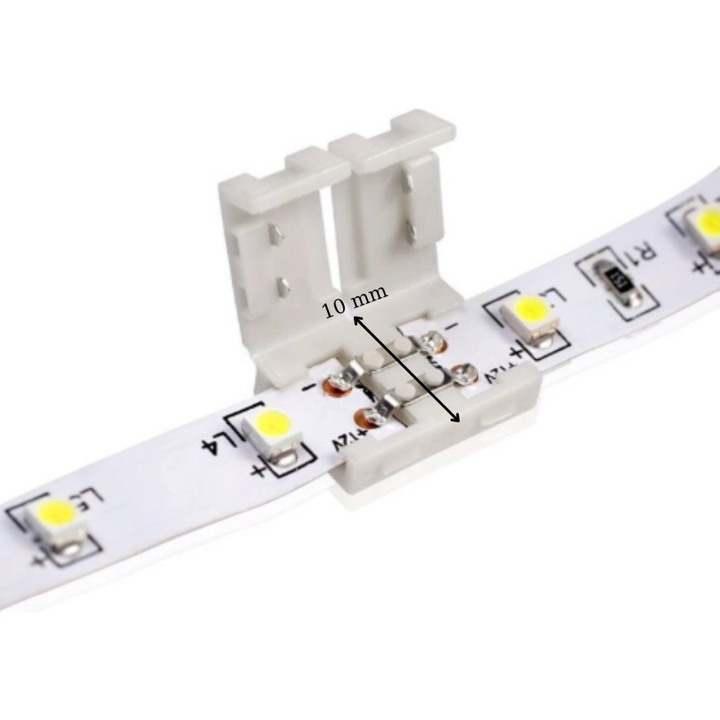 Powerr Led Aydınlatma 10 mm Tek Renk Şerit LED Birleştirme Aparatı Lehimsiz 2 Pin 10 Adet Led Aydınlatmalar Fiyatı