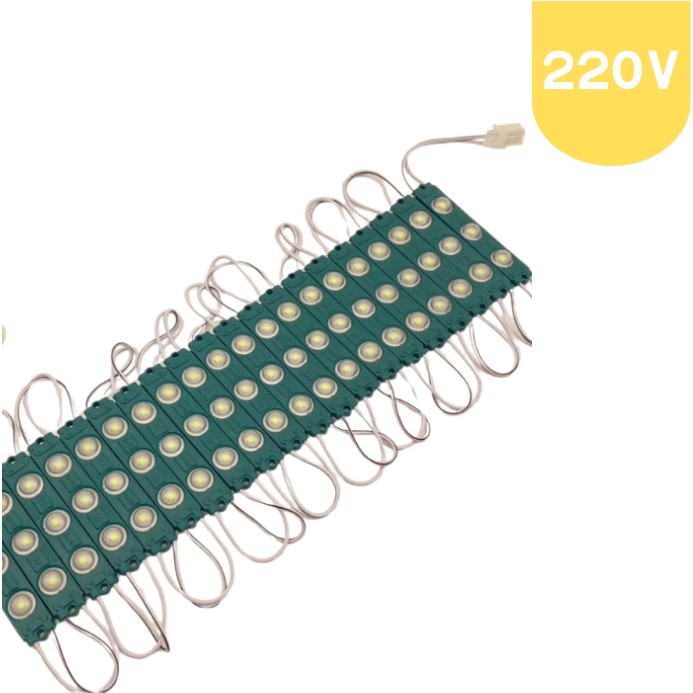 Powerr Led Aydınlatma 20 Adet 220 Volt 2 Watt 3 Lensli Yeşil 2835 Smd LED Modül IP65 Diğer Fiyatı