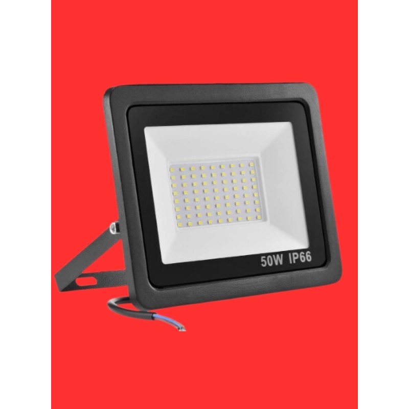 Powerr Led Aydınlatma 50 Watt Siyah Slim Kasa Kırmızı Işık IP65 LED Projektör Projeksiyon Fiyatı