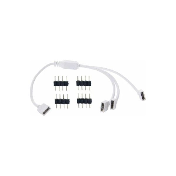 Powerr Led Aydınlatma Rgb Şerit LED Üçlü Pin 1 Giriş 3 Çıkış Ara Bağlantılı Çoğaltıcı ve Iğne Diğer Fiyatı