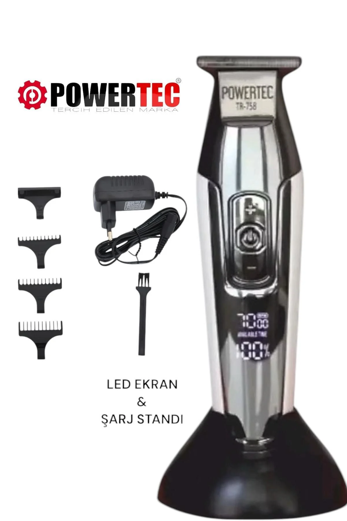 POWERTEC TR-758 Profesyonel Sakal Ense Tıraş Çizim Makinesi" Tıraş Makineleri Fiyatı