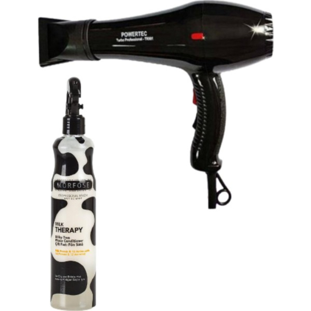 Powertec TR-901 Fön Makinesi + Morfose Milk Therapy Kuaför Fön Suyu 400ML - Siyah Oto Boyaları Fiyatı