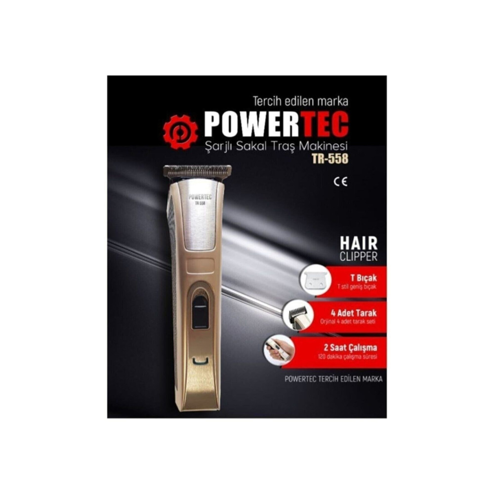 Powertec Tr558 558 Şarjlı Sakal Traş Makinesi Tıraş Makineleri Fiyatı