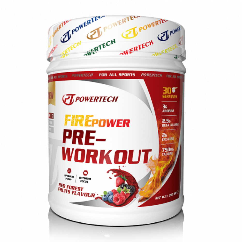 Powertech Firepower Pre-Workout (Beta Alanine - Taurin - Betain) 390 Gr Kola Aromalı - Hızlı Ucretsız Kargo Sporcu Besinleri Fiyatı
