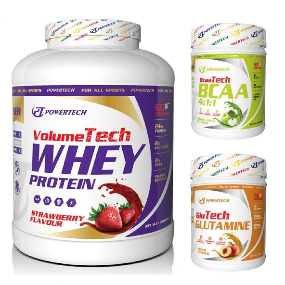 Powertech Volumetech Whey Protein Tozu - Bcaa 50 Srvs - Glutamin 70 Srvs Protein Tozları Fiyatı