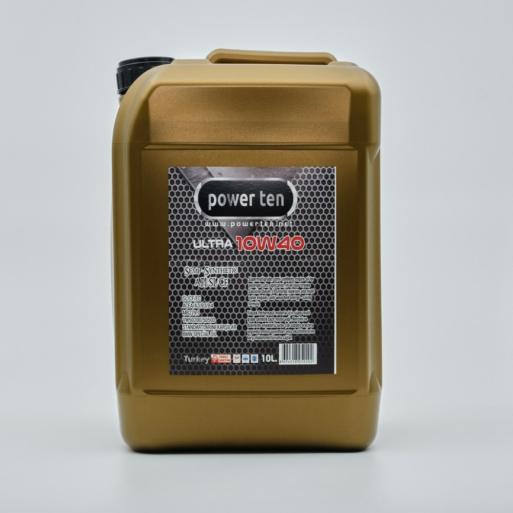Powerten 10W40 10 Lt Motor Yağı ( Üretim Yılı: 2022 ) Motor Yağı & Katkıları Fiyatı