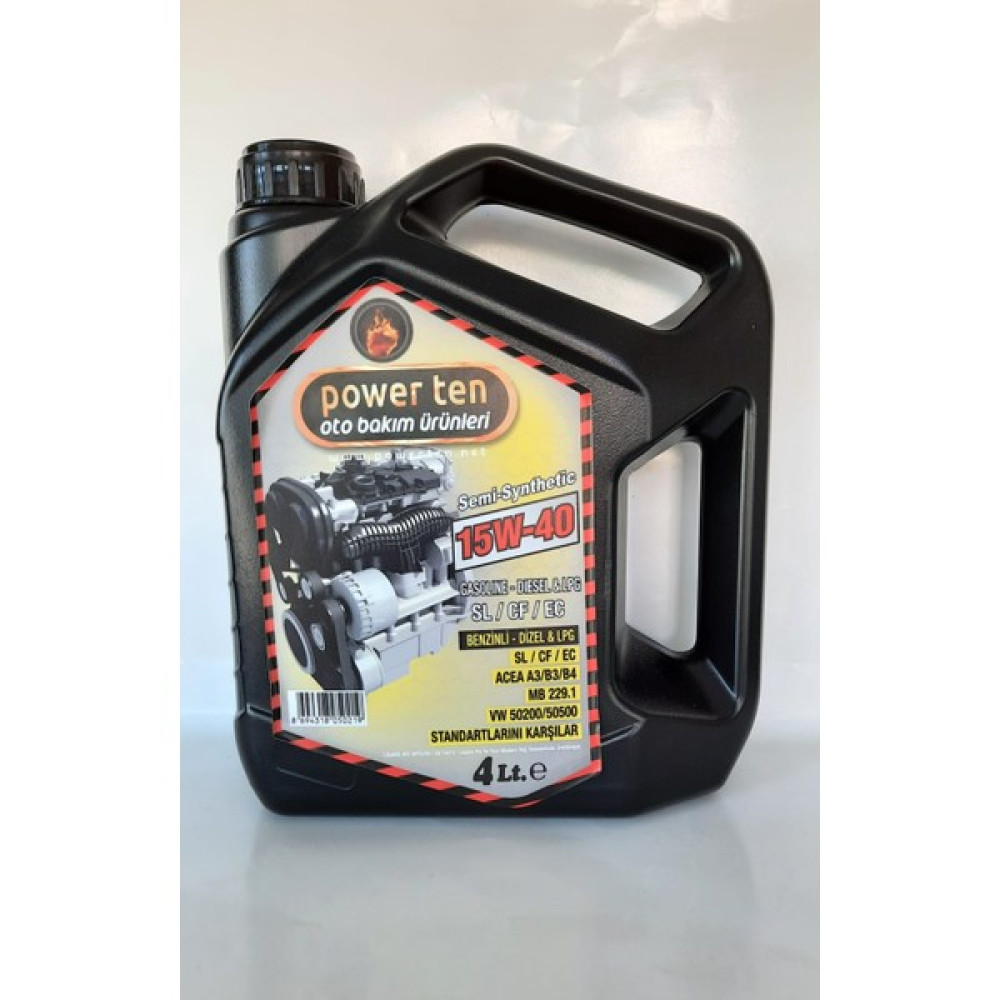 Powerten 15W40 Motor Yağı 4 Litre Motor Yağı Fiyatı