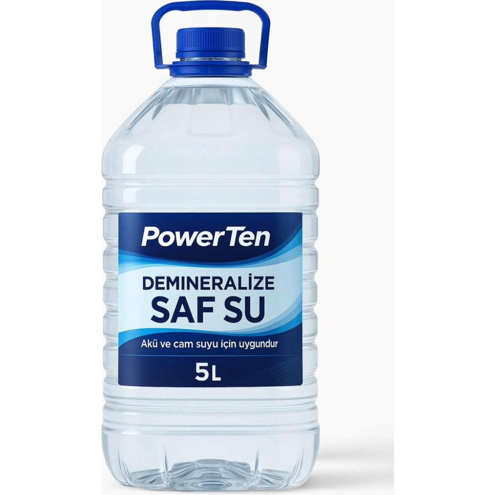 Powerten Saf Su | Akü, Ütü ve Buhar Makinesi Uyumlu 2026 - 5 LİTRE Su Fiyatı