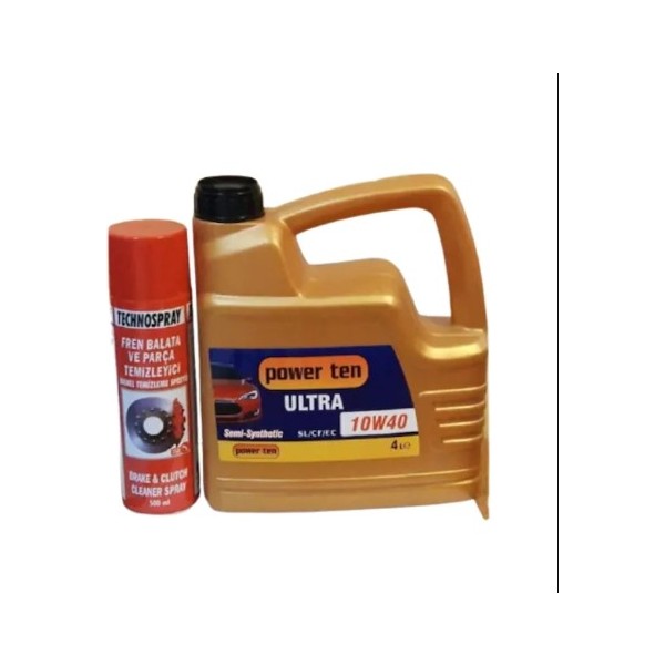 Powerten Ultra 10W40 Motor Yağı 4 Litre + Balata Spreyi 2025 Motor Yağı & Katkıları Fiyatı